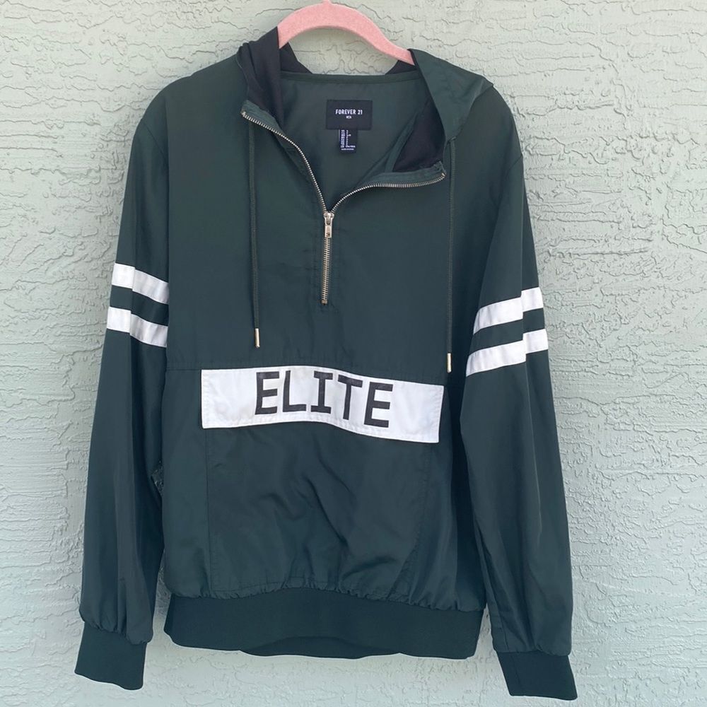 Forever 21 Men Hooded Windbreaker Jacket Sz S